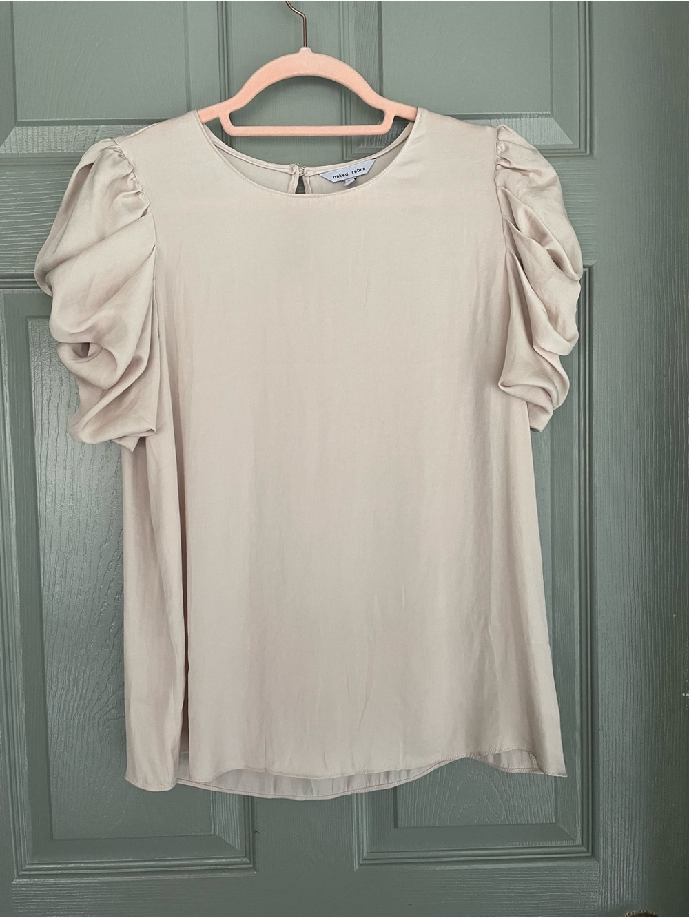 Naked Zebra Cream Puff Sleeve Blouse
